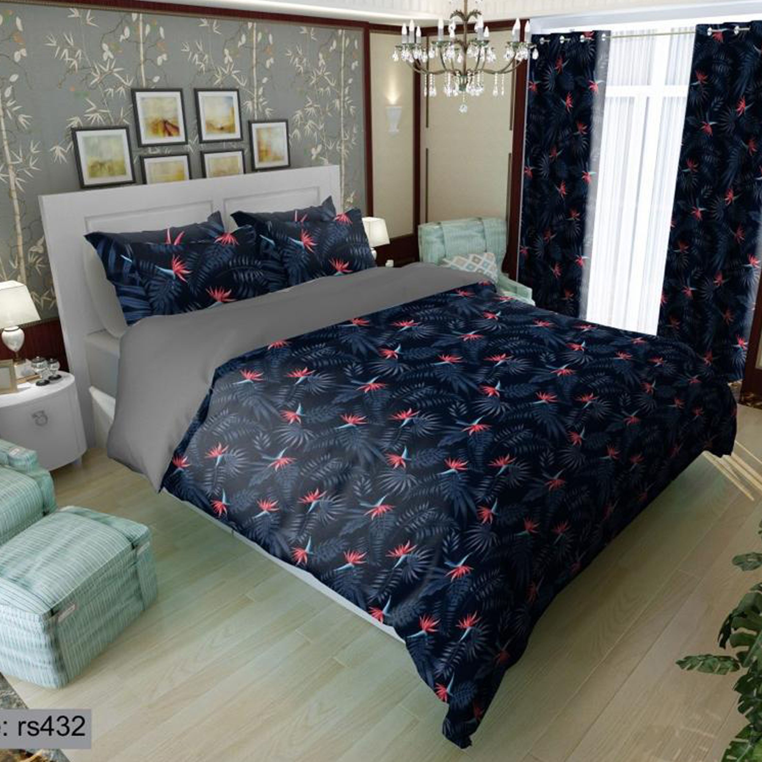 سرویس روتختی 1 نفره تنسل چاپی برندترک لند (Turk Land)  کد rs 432