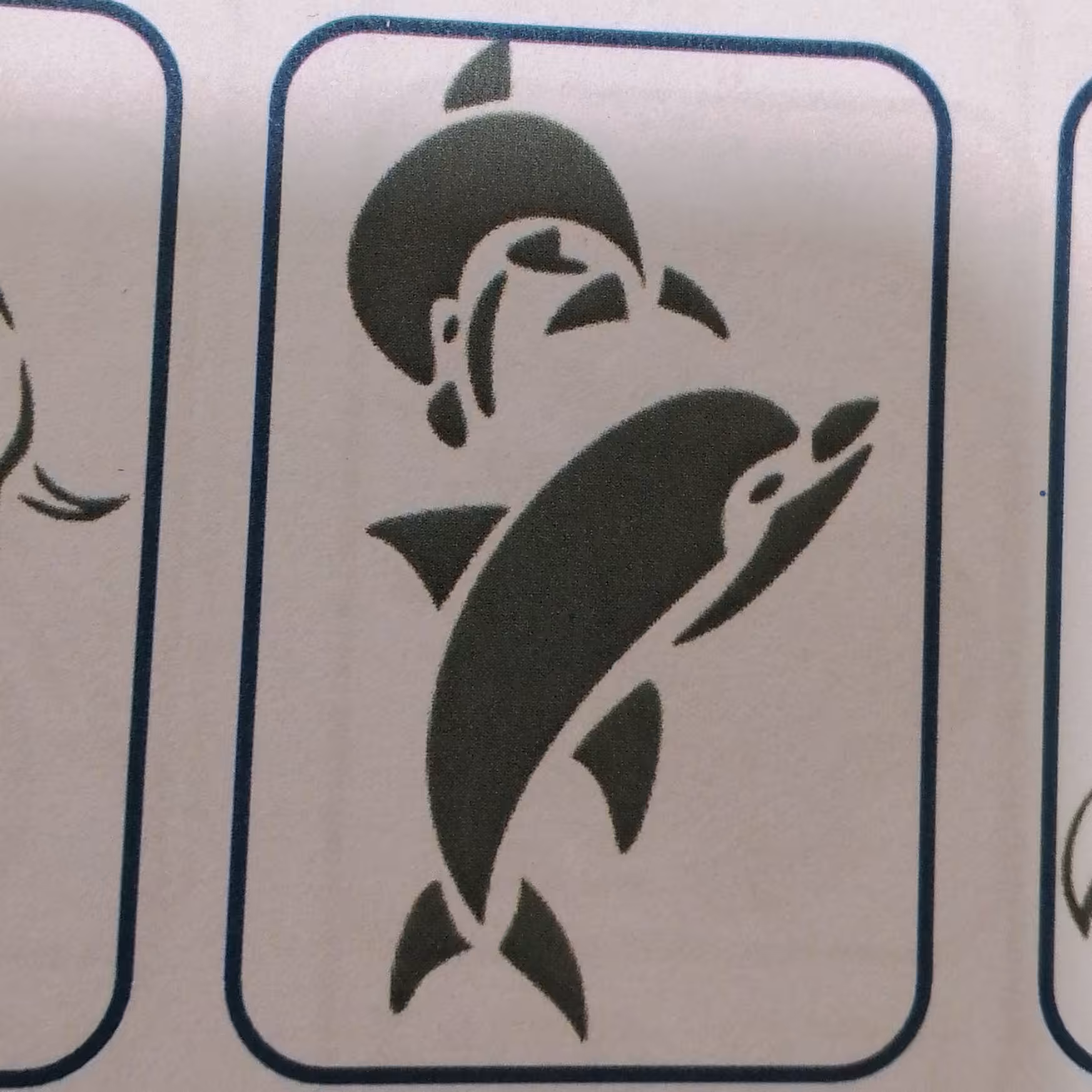 شابلون طرح دلفین سایز 90 در 60 کد 254