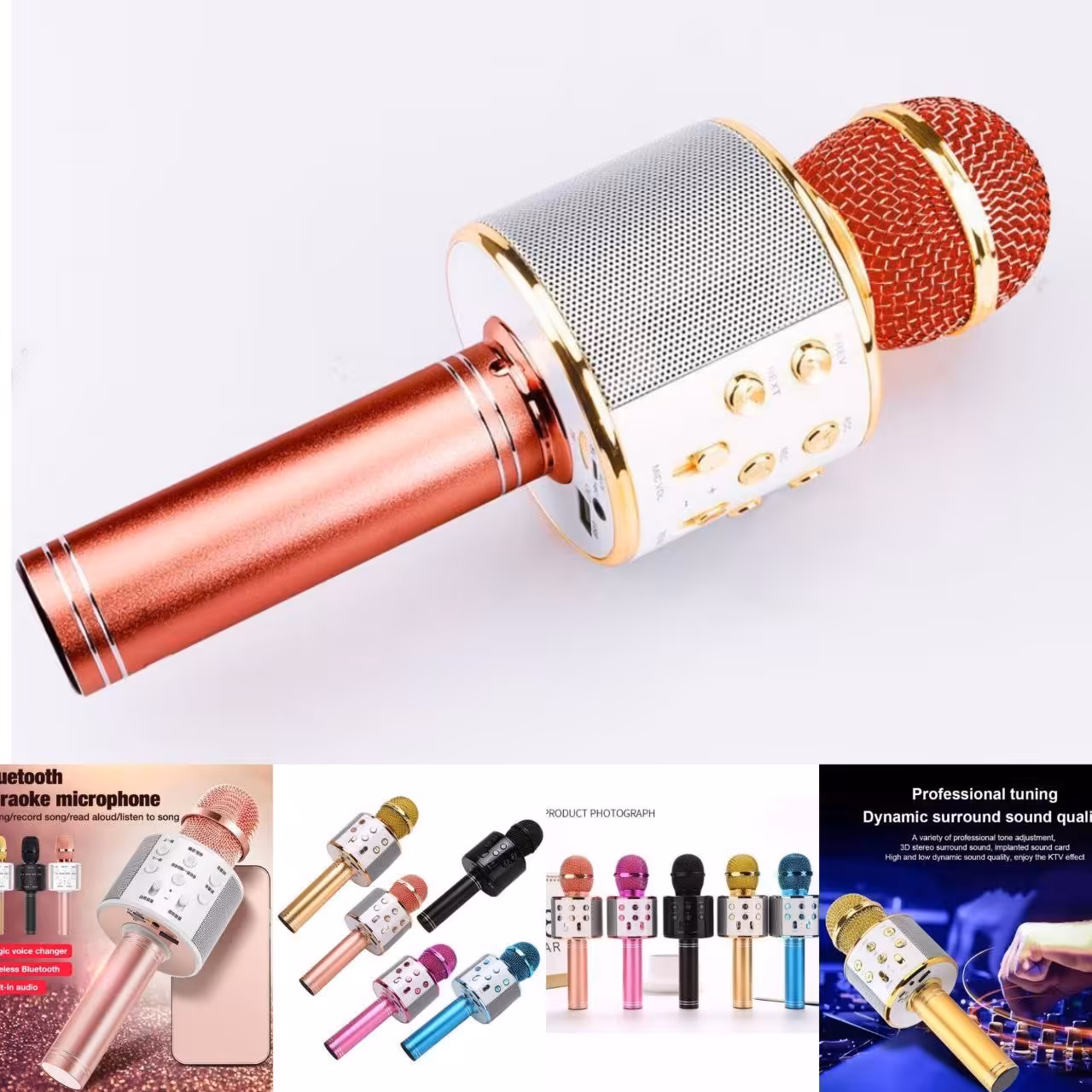 میکروفن اسپیکر بلوتوثی مدل WS-858 صدا فوق العاده عالی 