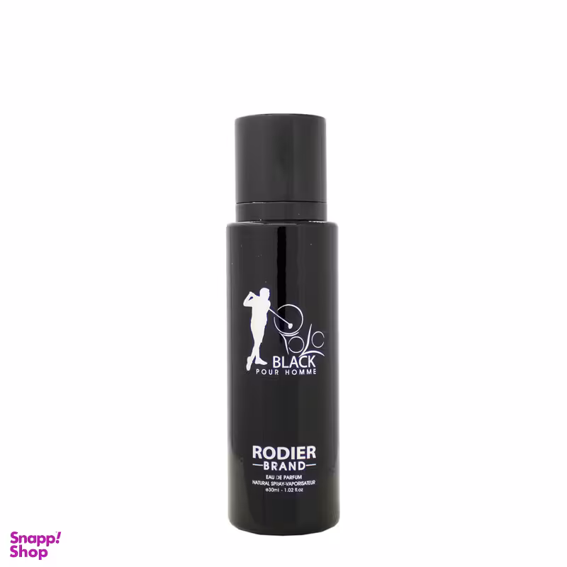 عطر جیبی مردانه رودیر مدل Polo Black حجم 30 میلی‌لیتر