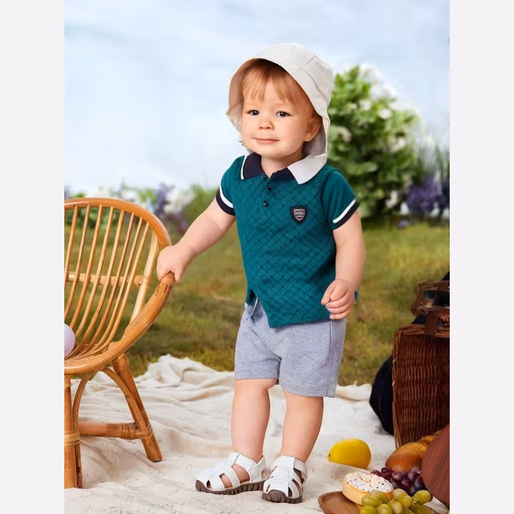 تیشرت نخی پسرانه نقلی ( خارجی) سایز 30و35 مناسب 6ماه تا18ماه