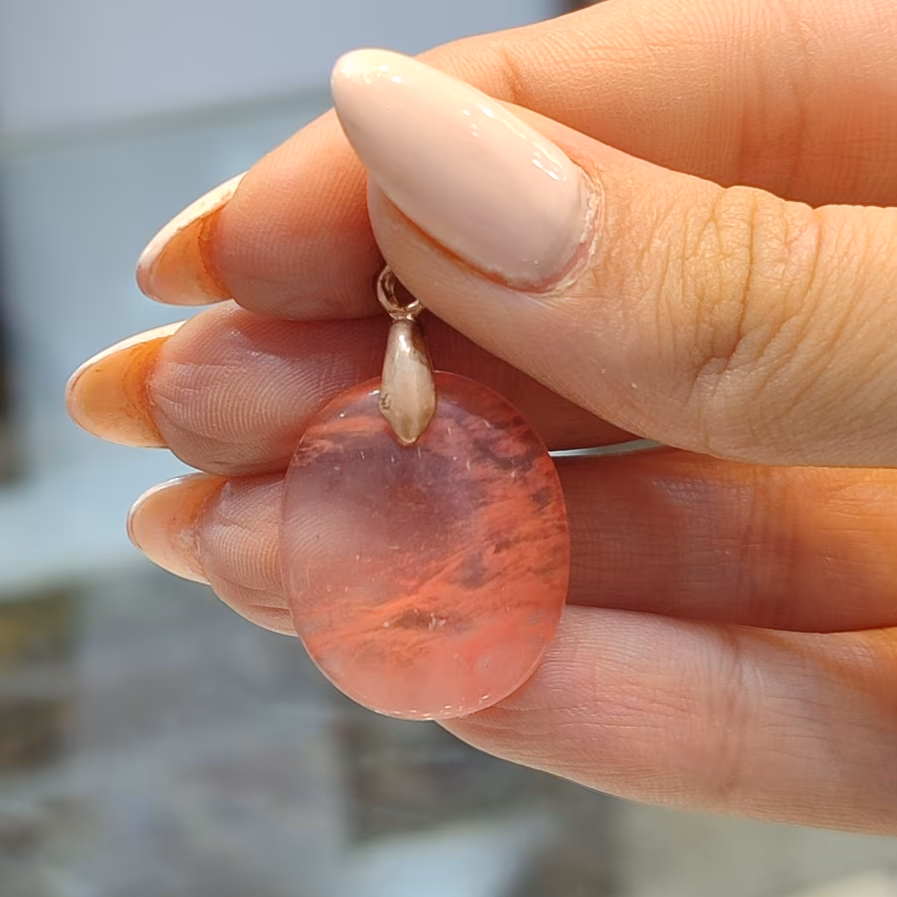 گردنی کوارتز هندوانه ای یا دُرّ هندوانه ای محشر