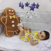 کوسن عروسک بیسکوییتی شکلاتی قد 50 تا 55 سانت