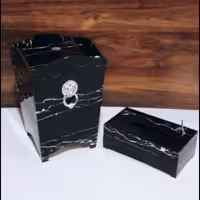 ست سطل و جا دستمال طرح سنگ کد 302