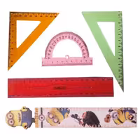 ست خط کش مدل مینیون مجموعه 5 عددی