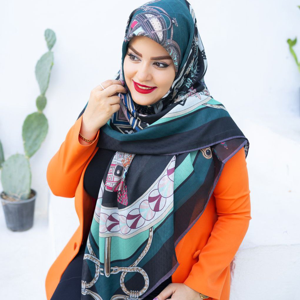 روسری سوپرنخی گارزا قواره 135 ارسال رایگان کد 358 بانو