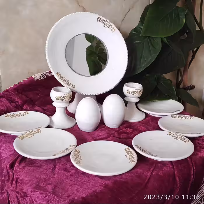 هفت سین سفید طلایی 