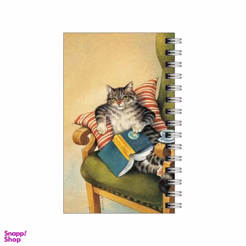 دفترچه یادداشت 60 برگ مدل To Do List طرح گربه راحت طلب و کتابخوانی کد 6273883