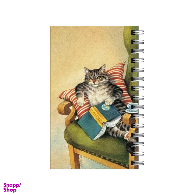 دفترچه یادداشت 60 برگ مدل To Do List طرح گربه راحت طلب و کتابخوانی کد 6273883