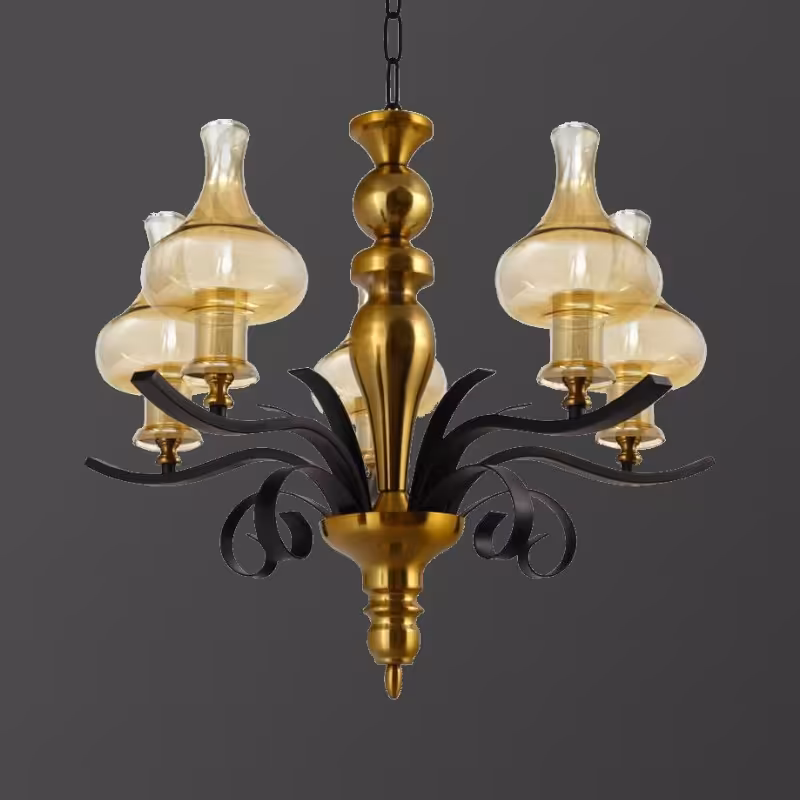 لوستر آویز 5 شعله میکس.هزینه ارسال با مشتری محترم(پسکرایه)