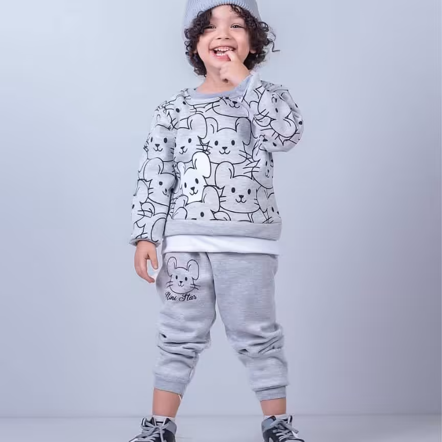 بلوز شلوار موش کوچولو مناسب سن 2 تا 7 سال ارسال رایگان