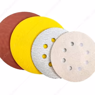 کاغذ سنباده گرد پشت کرکی قطر 125 میلی متر مش 80 مدل p80