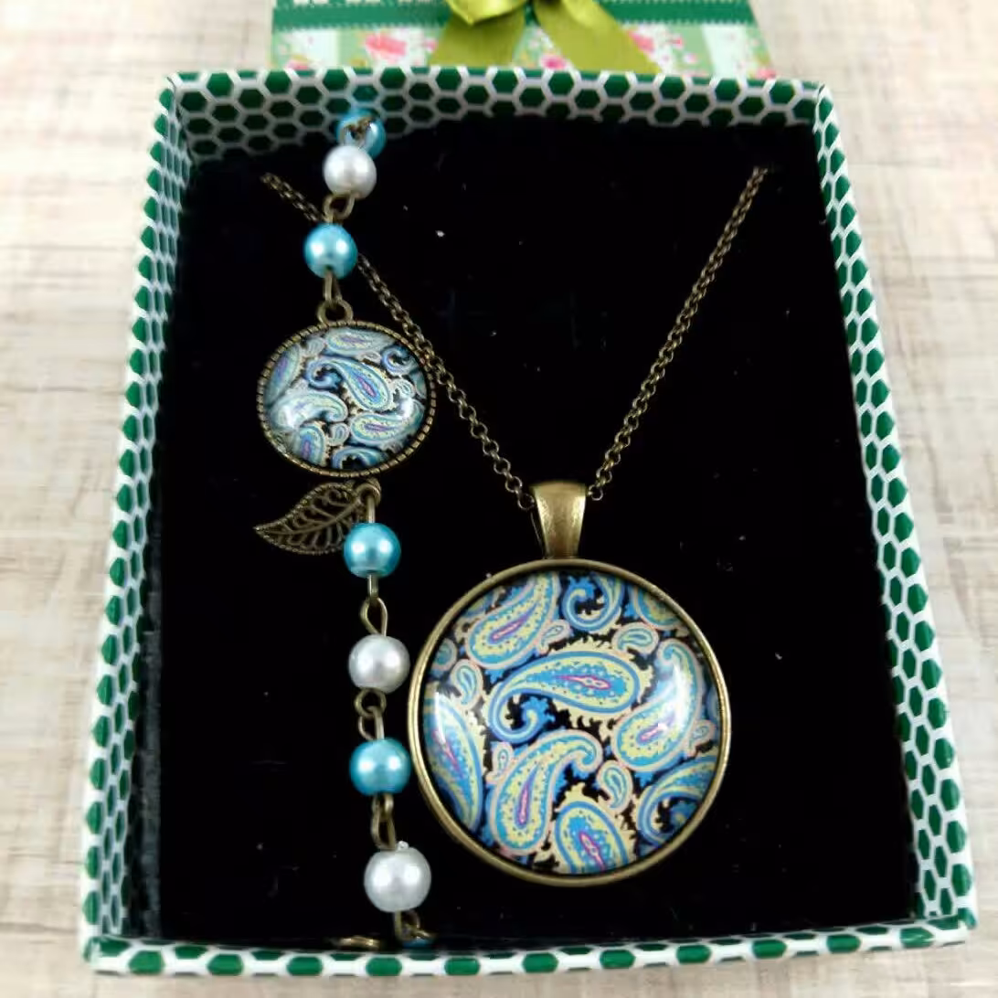 ست گردنبند و دستبند بته جقه