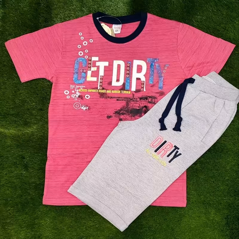 تیشرت شلوارک پسرانه 
جنس تیشرت پنبه درجه یک
جنس  شلوارک پنبه لاکرا درجه یک 
سرخابی سبز فسفری
مناسب سنین 9 الی 10 