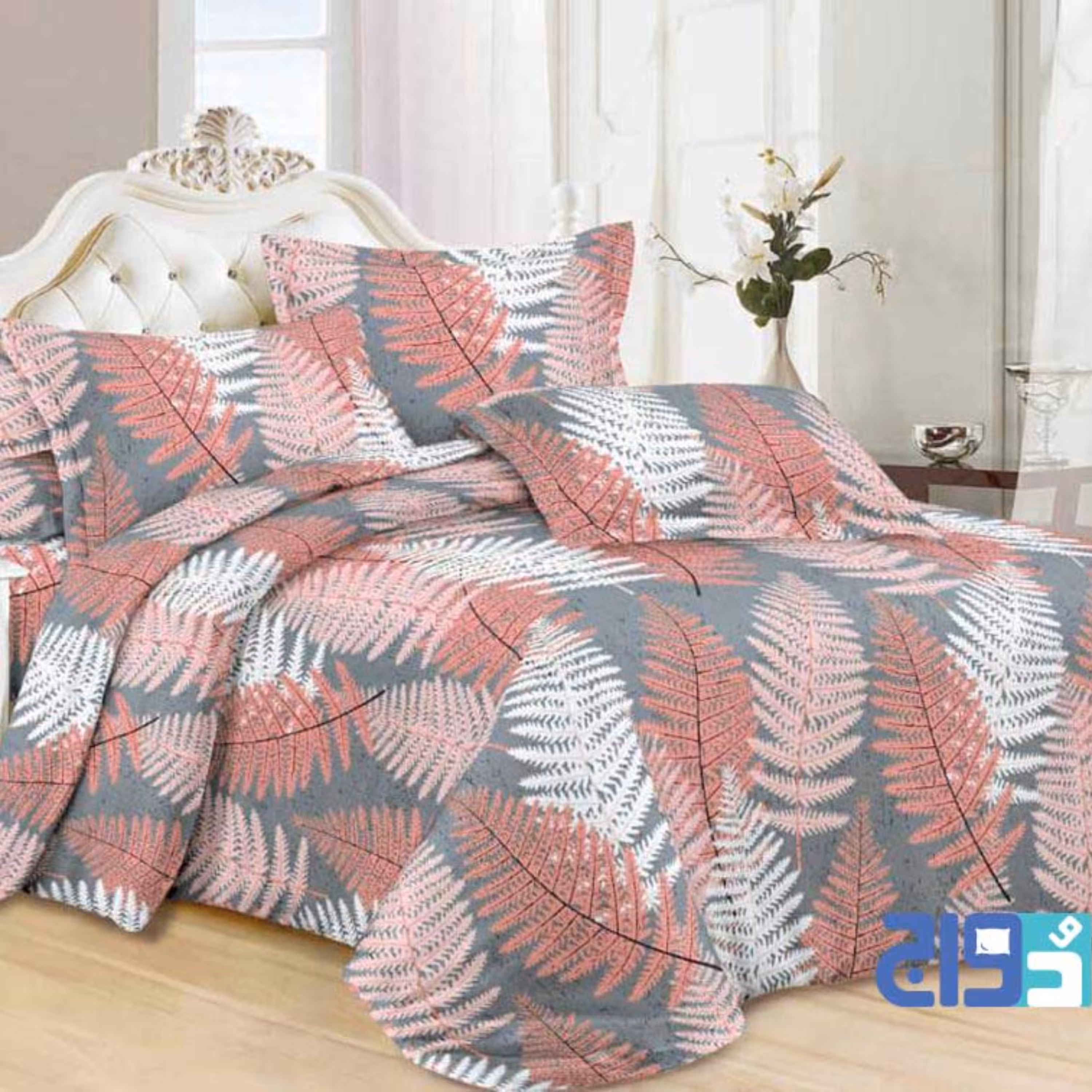 روتختی کشدار تخت دونفره عرض180  طرح ترک مدل سرخس (همراه تست یکماهه)