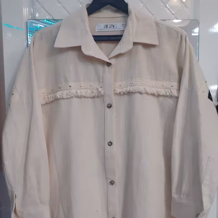 شومیزمانتولنین نچرال،شسته شده بدون ابرفت،کیفت تضمینی، دوخت مزونی،قد80،فری ساز38 تا46