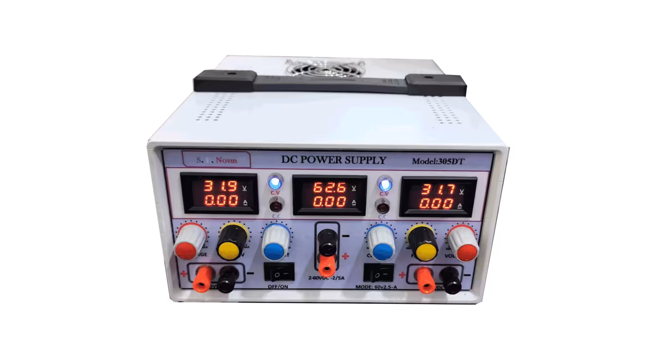 منبع تغذیه متغیر آزمایشگاهی 1تا30ولت 5آمپر ترانسی دوبل مدل305DT