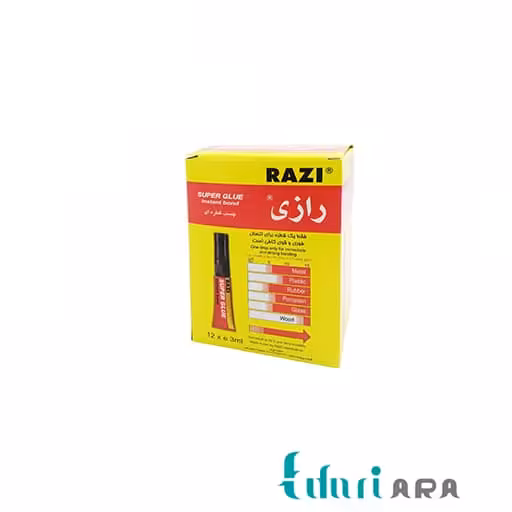 چسب قطره ای رازی مدل Super Glue حجم 3 میلی لیتر بسته 12 عددی