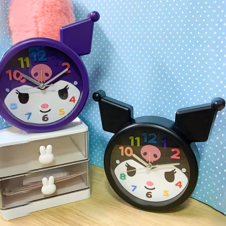 ساعت رومیزی و دیواری زنگ دار گرد عقربه فلزی طرح کورومی