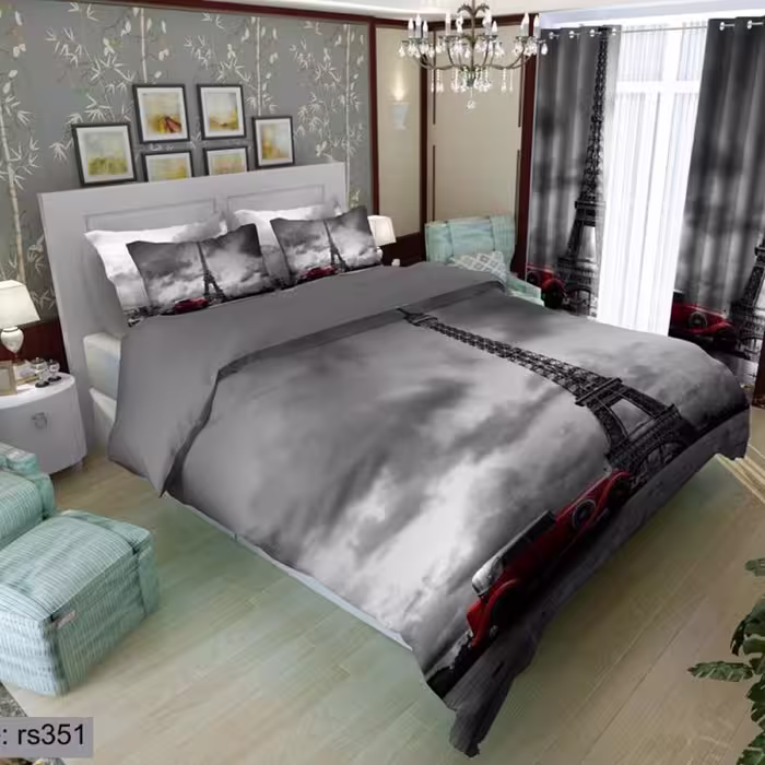 سرویس روتختی 2 نفره تنسل چاپی برندترک لند(Turk Land) rs 351