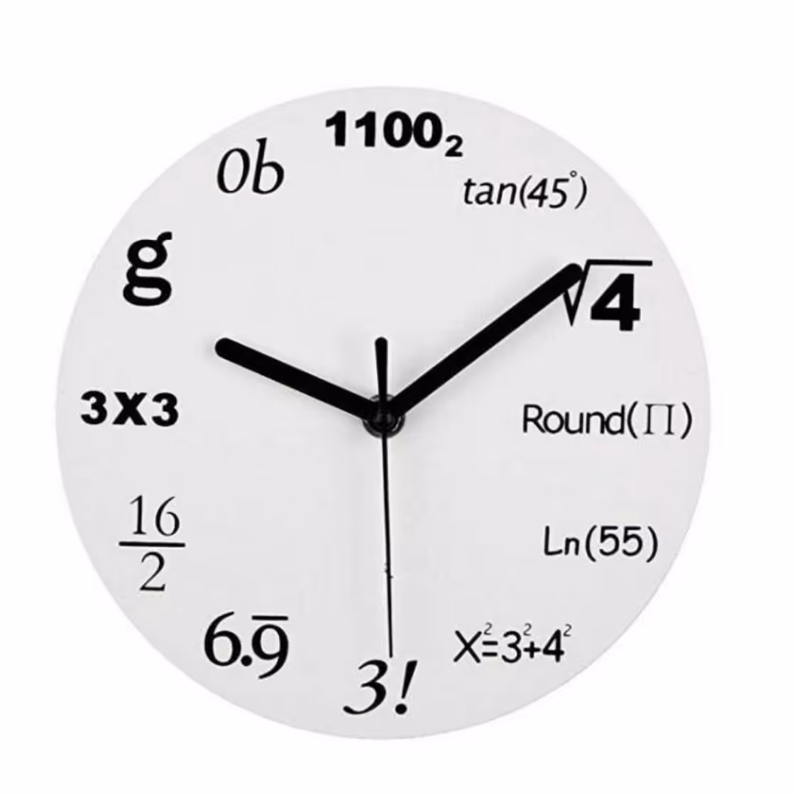 ساعت دیواری طرح ریاضی 