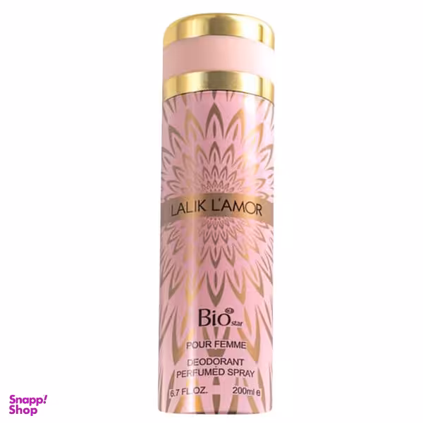 اسپری بدن زنانه بیو استار (Bio Star) مدل لالیک لامور حجم 200 میلی لیتر