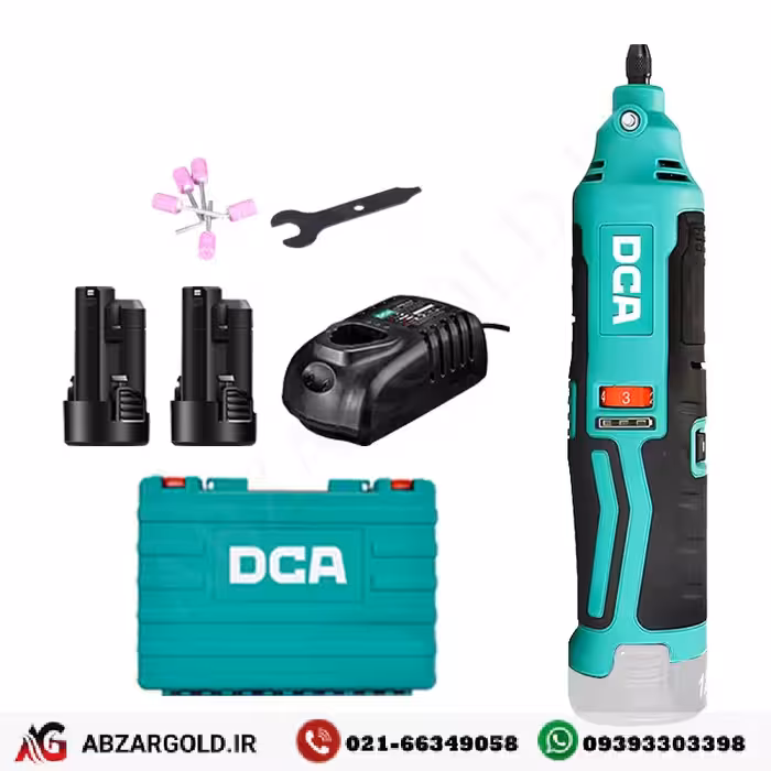 فرز انگشتی 10 میلیمتر شارژی 12ولت 2 آمپر دیمر دار براشلس دی