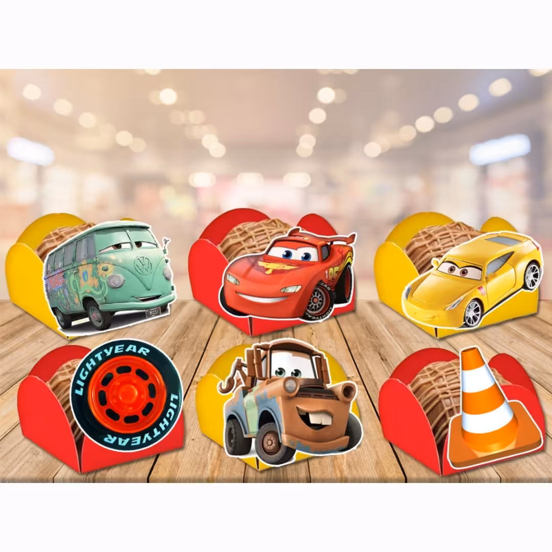 جعبه های دستسازه مقوای پک 6 عددی تم تولد مک کو ئین