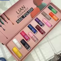 پک لاک 12 عددی ( لاک کتابی دوازده رنگ ) لیان 