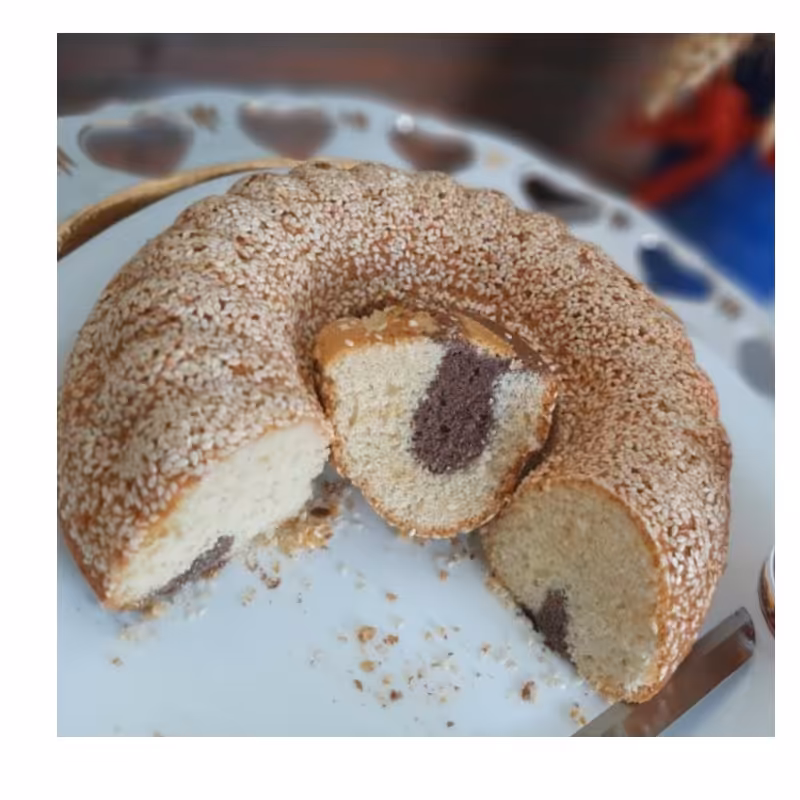 کیک هل و گلاب(500گرمی)ارسال به صورت پس کرایه