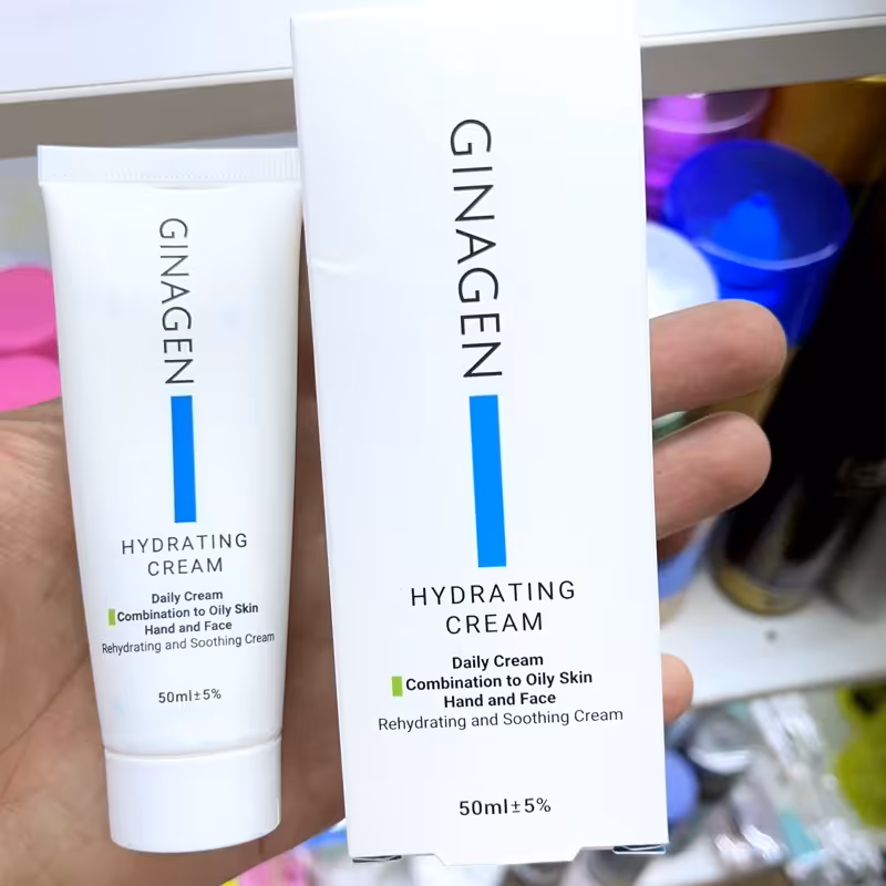 کرم آبرسان ژیناژن مخصوص پوست چرب و مختلط حجم 50میلی لیتر  حاوی هیالورونیک اسید،ویتامینA،Cو کراتین | amazonchi