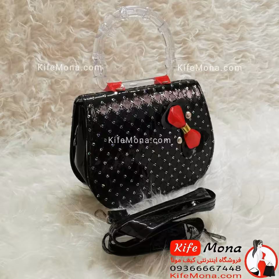 کیف دسته شیشه ای دوشی پاپیونی مشکی
کد 1708
سایز  14در18
قیمت  190