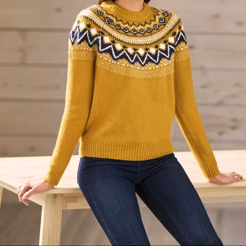 پلیور زنانه اسمارا برند آلمانی رنگ خردلی سایز  40-42