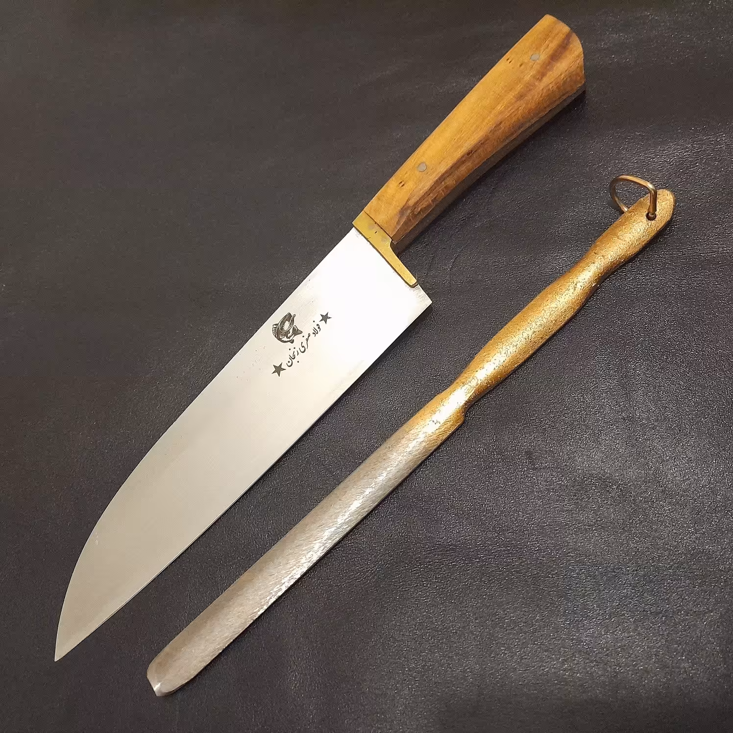 چاقو زنجان چاقوی زنجان چاقوی قصابی فولادی استاد صفری زنجان با مصقل مخصوص قصاب ها