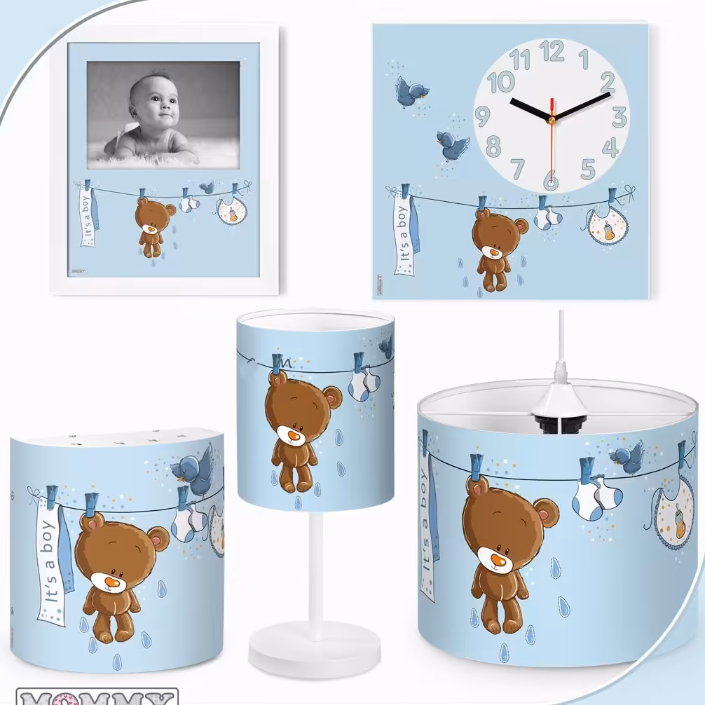 ست لوستر اتاق کودک طرح خرس بند رخت کد 3331