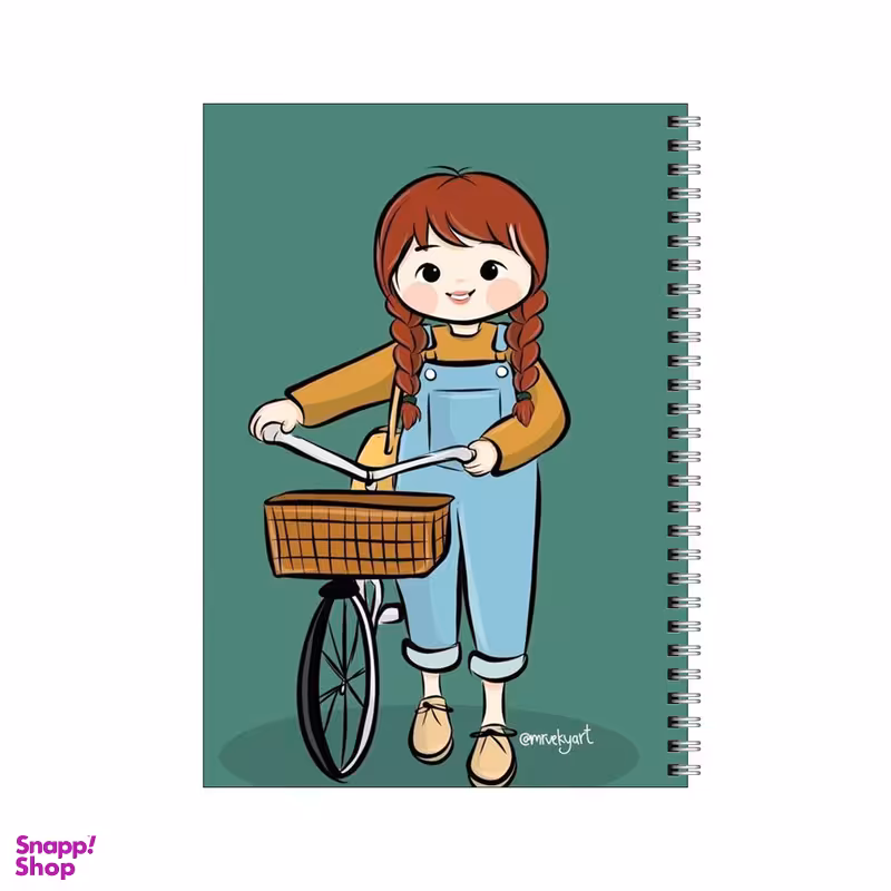 دفتر مشق 80 برگ بامبیلیپ طرح دختر و دوچرخه کد 6965186