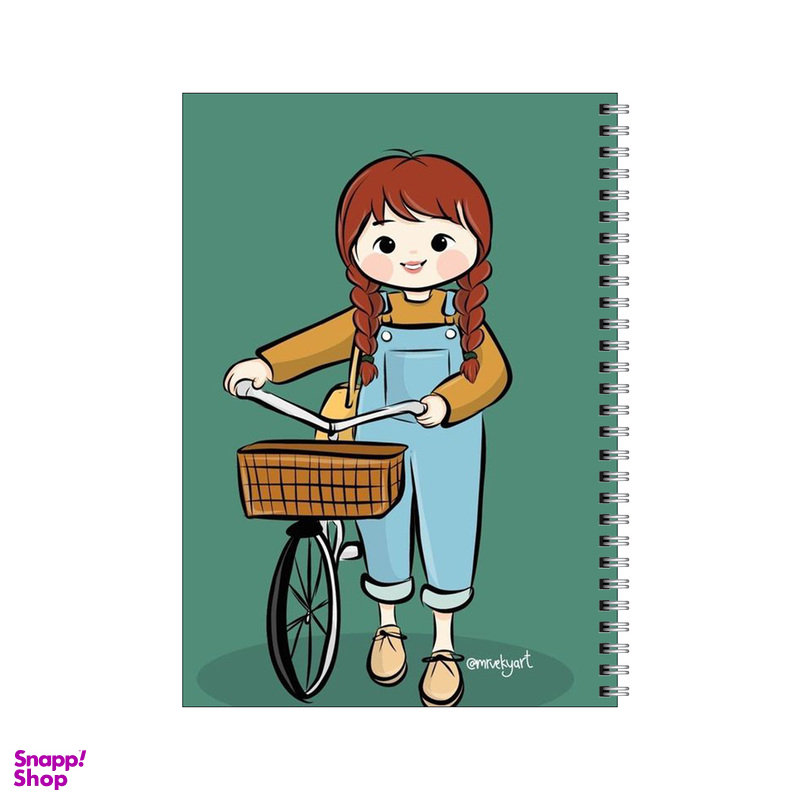 دفتر مشق 80 برگ بامبیلیپ طرح دختر و دوچرخه کد 6965186
