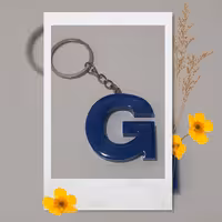 جاسویچی رزینی حروف انگلیسی حرف G رنگ آبی