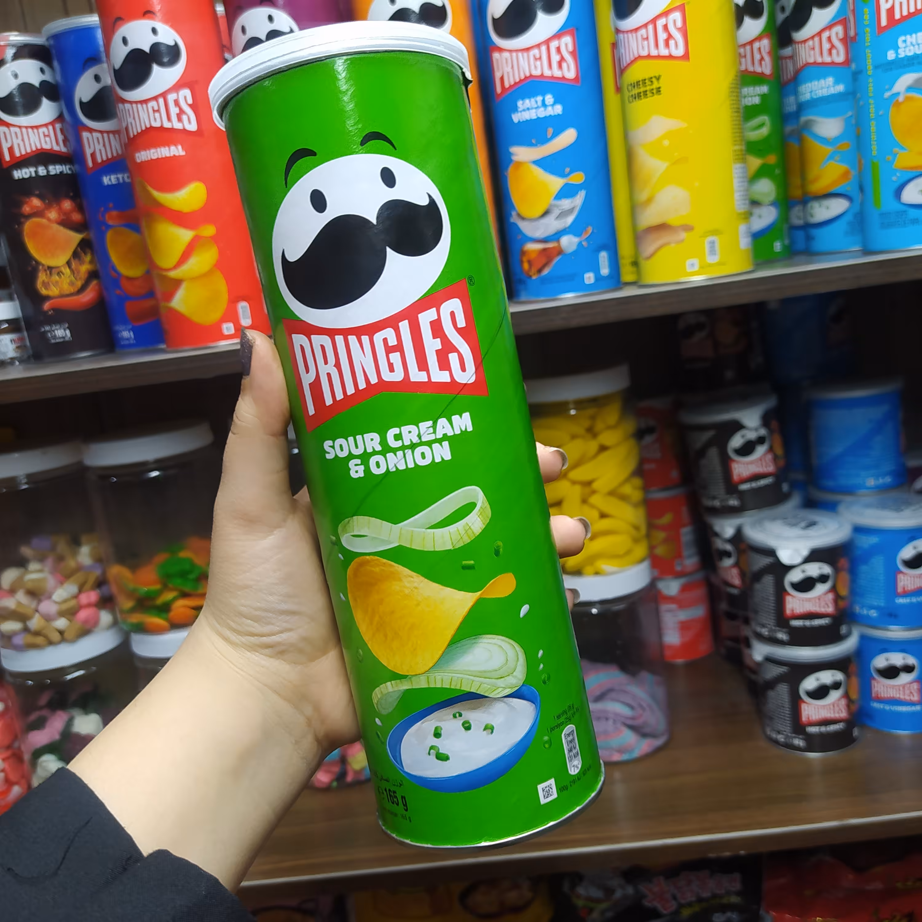 چیپس پرینگلس پیاز و خامه ترش