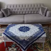 سفره قلمکاری اصفهان طرح گل ترنج صادراتی ابعادیک دریک