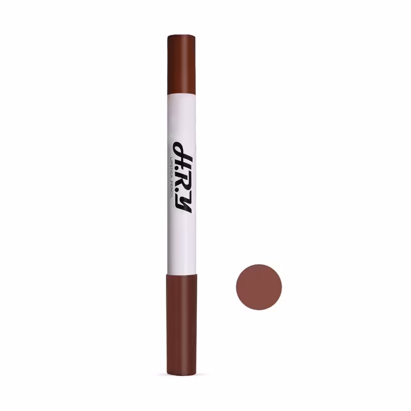 رژ لب مدادی اچ آر وای hry شماره 212 کاملا گیاهی و بدون سرب رنگ پایه قهوه ای 