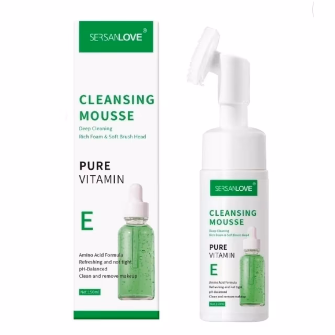 فوم شستشو صورت سرسان لاو مدل ویتامین E حجم 150 گرم