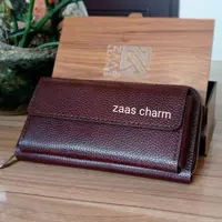 کیف دور زیپ با جا موبایل مجزا مدل زاس  دارای جای 10 عدد کارت بانکی و مدارک و پول