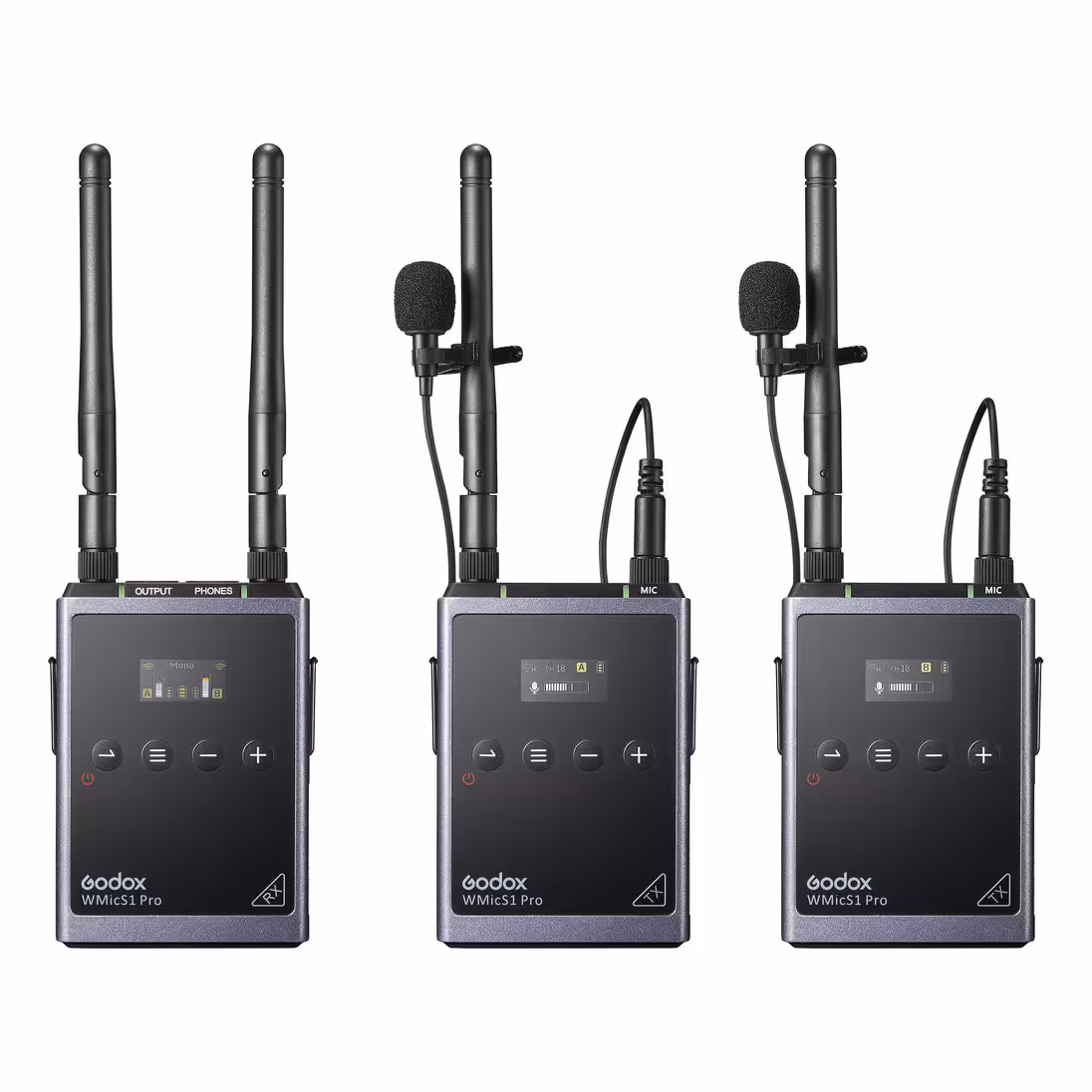 کیت میکروفن بی سیم گودکس Godox WMicS1 Pro Kit 2 (کیت دوتایی)