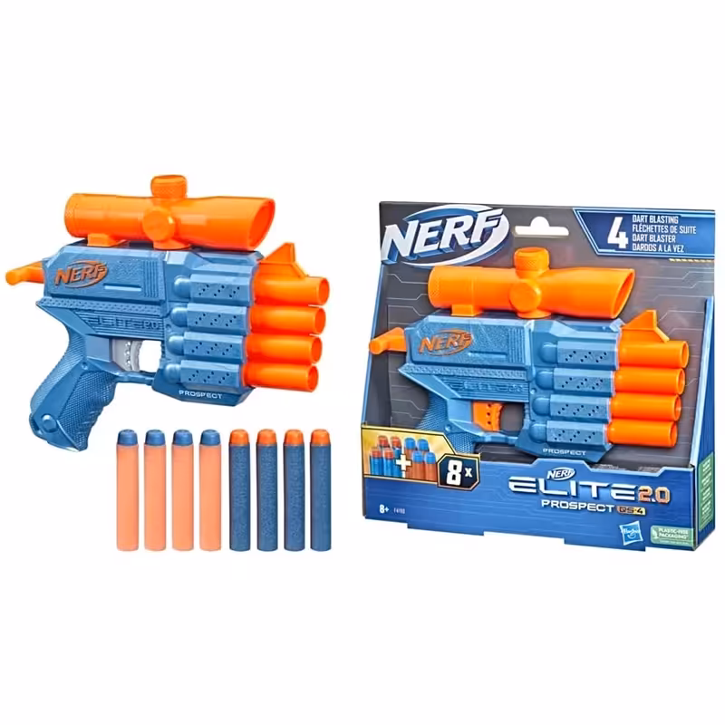 تفنگ اسباب بازی کودک مدل نرف آبی کمرنگ NERF ELITE کد F4190