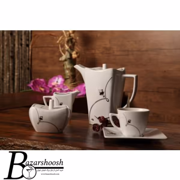 سرویس چینی غذاخوری 133پارچه تقدیس طرح شهین 18نفره فلت