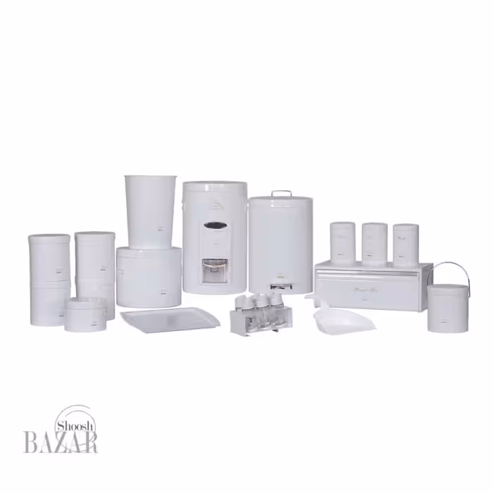 سرویس آشپزخانه 23 پارچه سفید فلزی بهازکالا 16280089