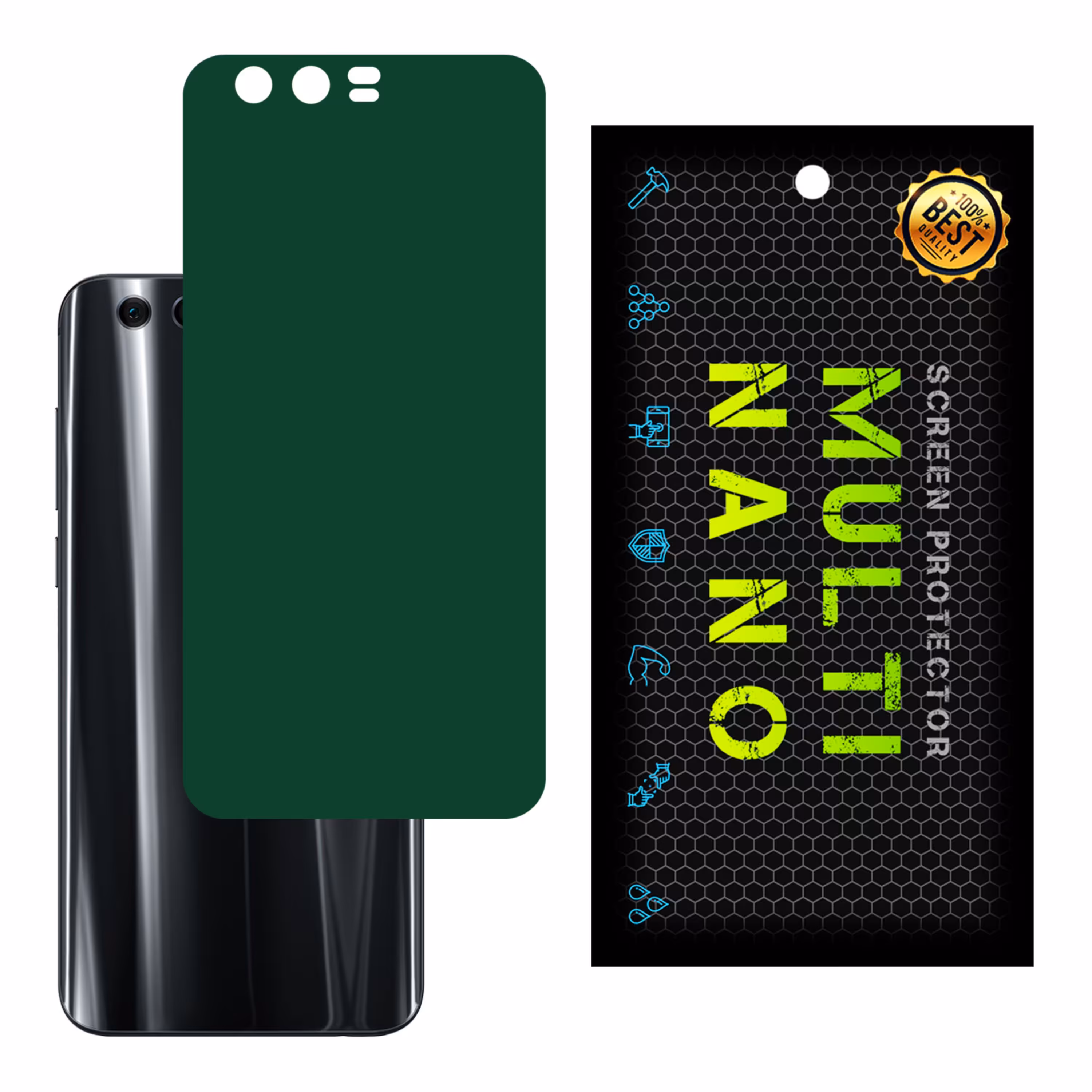 برچسب پوششی MultiNano مدل X-F1M-Green برای پشت موبایل هواوی  9 Premium