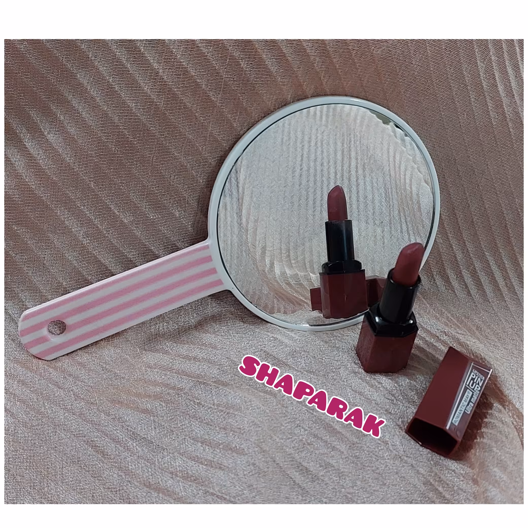 آینه دسته دار  کیفیت عالی و بدون موج   صفحه آینه بزرگ برای آرایش و اصلاح بهتر ابرو 