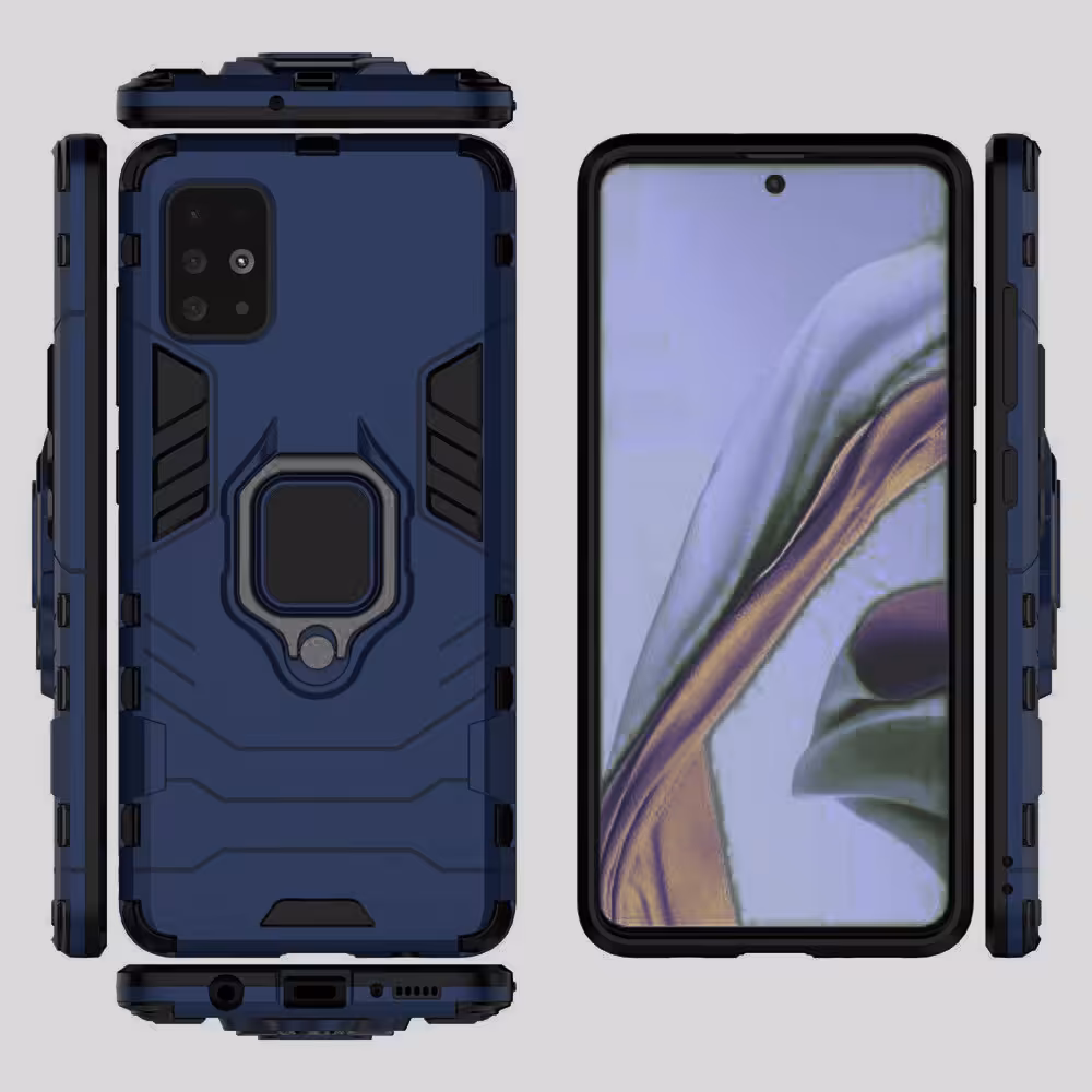 قاب محافظ ضد ضربه انگشتی سامسونگ Samsung Galaxy A71 - آبی